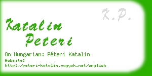 katalin peteri business card