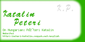 katalin peteri business card